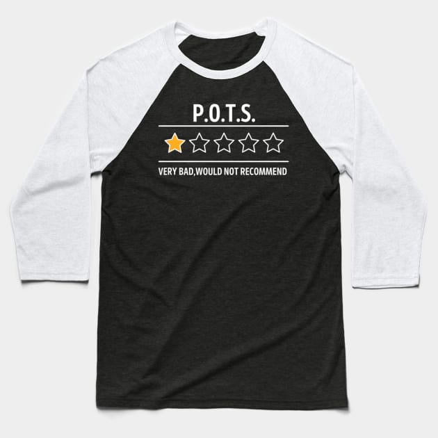 POTS Postural orthostatic tachycardia syndrome One Star Baseball T-Shirt by Emily Ava 1